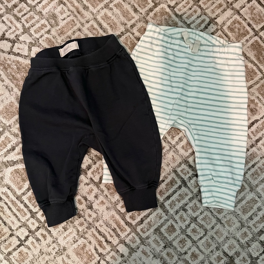 Pehr Harem Pant/French Terry Jogger 0-3M, like new